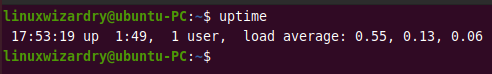 uptime command example