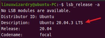 display the version of ubuntu system