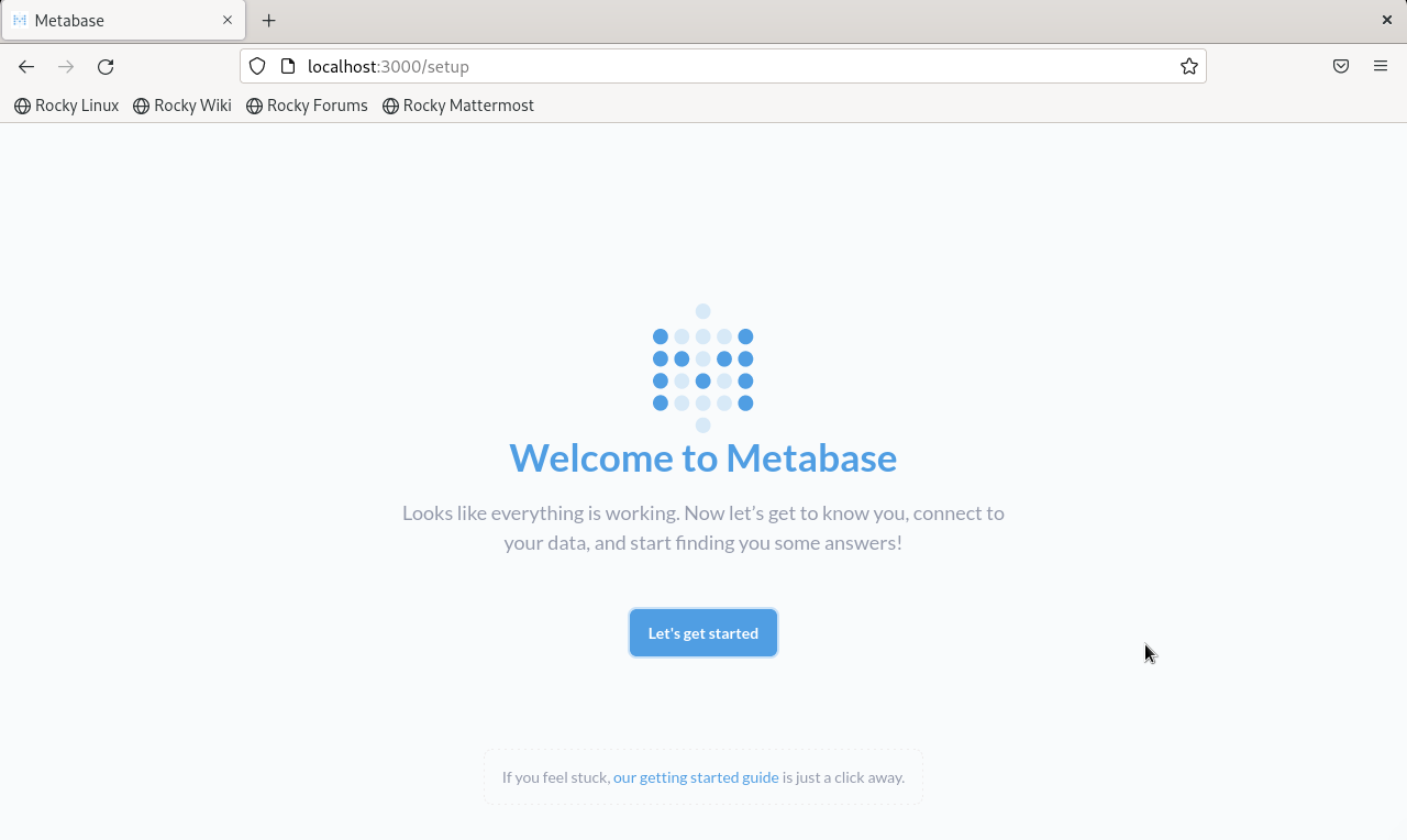 metabase server on localhost